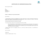 image Certificate of Corporate Resolution