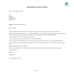 Friendship Love Letter gratis en premium templates