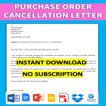 Cancellation of purchase order gratis en premium templates