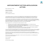 Appointment Setter Application Letter gratis en premium templates