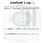 Printable Blank Workout Log gratis en premium templates