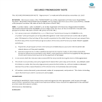 image Secured Promissory Note