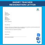 Teacher Resignation Letter To Principal gratis en premium templates