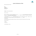 Vorschaubild der VorlageLeave Extension Letter