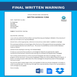 Final Written Warning gratis en premium templates