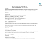 Automation Engineer Curriculum Vitae Template gratis en premium templates