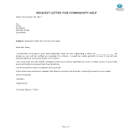 Request Letter Community Help gratis en premium templates