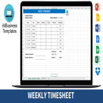 Weekly Timesheet gratis en premium templates