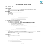 template topic preview image Child Travel Consent Form