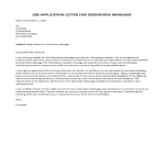 template topic preview image Sample Job Application Letter For Operations Manager
