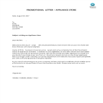 image Appliance store Promotional letter