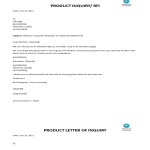 Product Inquiry Business Letter gratis en premium templates