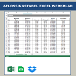 Lening Afschrijvingsoverzicht Excel gratis en premium templates