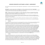 Vendor Oriented Software License Agreement gratis en premium templates