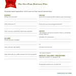 One Page Project Plan gratis en premium templates