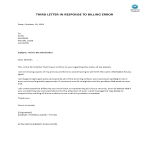 Third letter in response to billing error gratis en premium templates