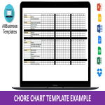 Chore Chart Template Example gratis en premium templates