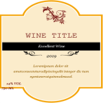 Wine Label Word format gratis en premium templates