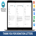 Gift Donation Letter gratis en premium templates