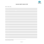 Blank Sheet Music gratis en premium templates