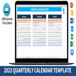 3 Month Calendar 2023 gratis en premium templates