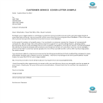 template preview imageCustomer Service Center Cover Letter