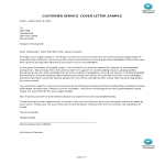 Customer Service Center Cover Letter gratis en premium templates