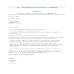 Marketing Job Application Letter With No Experience gratis en premium templates