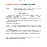 Assignment Of Mortgage Template gratis en premium templates