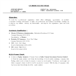 template topic preview image MBA Finance Fresher Resume