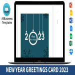 New Year Wishes Card gratis en premium templates