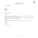 Emotional Farewell Letter gratis en premium templates