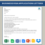 Business Visa Application Letter Format gratis en premium templates