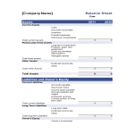 Balance Worksheet in Excel gratis en premium templates