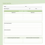 Basic Patient Care Plan gratis en premium templates