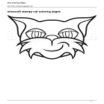 template topic preview image Stampy Cat Coloring Page