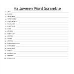 template preview imageHalloween Word Scramble