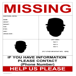 Missing Person Template 2 Pics A3 Size gratis en premium templates