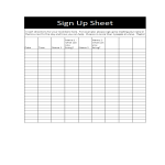 Sign-up Sheet template in excel gratis en premium templates