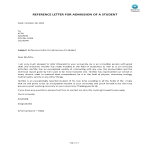 Student Reference Letter gratis en premium templates