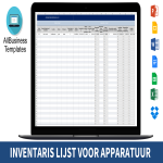 Apparatuur Inventarislijst Excel gratis en premium templates