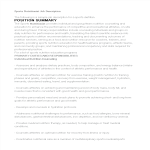 Sports Nutritionist Job Description gratis en premium templates