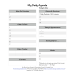 template topic preview image Printable Daily Agenda