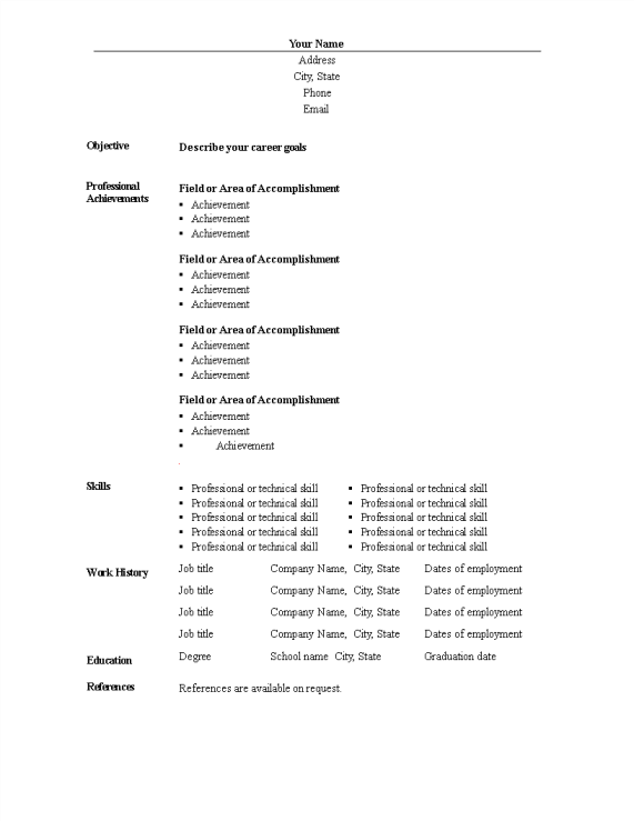 dates of employment on resumes