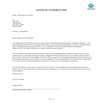 Formal Letter Of Introduction For A Job gratis en premium templates