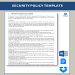 Corporate Security Policy gratis en premium templates