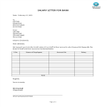 template topic preview image Salary Letter For Bank