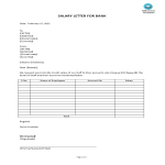 Salary Letter For Bank gratis en premium templates