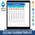 template preview image2022 Daily Calendar Template