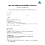 On Boarding Checklist for New Employee gratis en premium templates